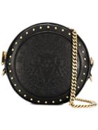Balmain Logo Embossed Crossbody Bag - Black