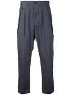 Wooster + Lardini - Pleated Cropped Trousers - Men - Wool - 48, Grey, Wool