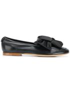 Agl Bow Embellished Loafers - Black