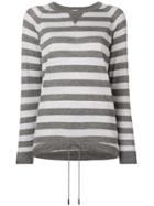 Eleventy Striped Pattern Sweater - Grey