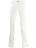 Hand Picked Slim Fit Trousers - White