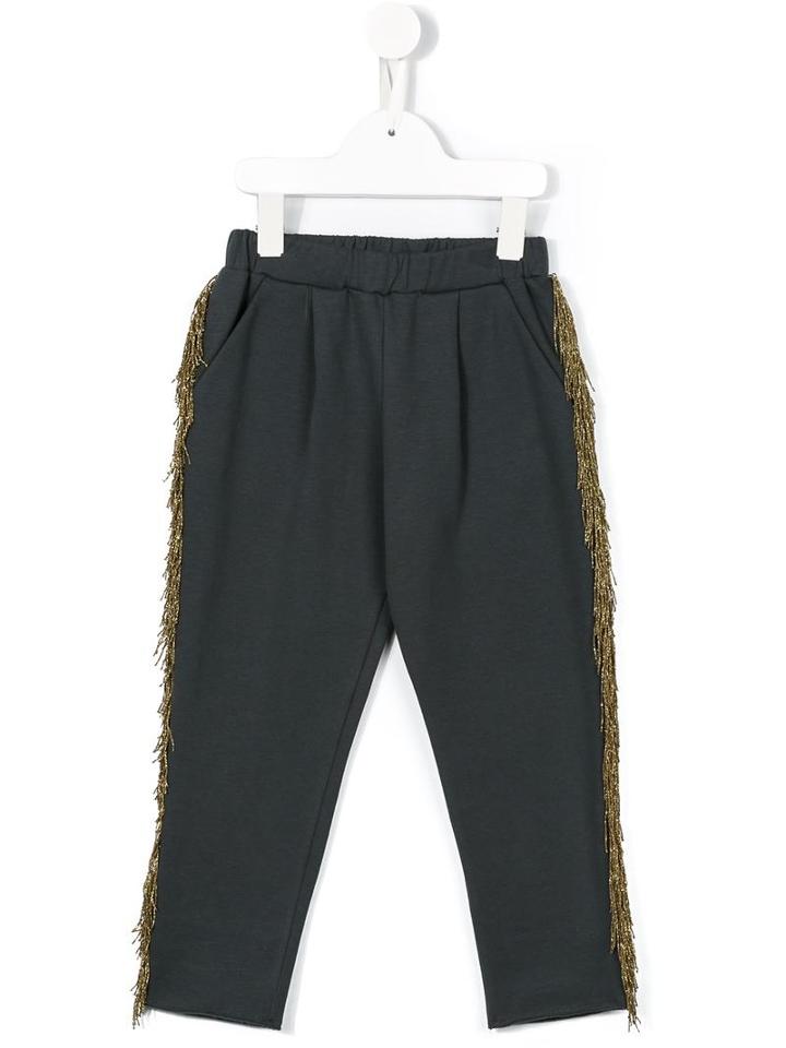Douuod Kids Fringed Track Pants, Toddler Boy's, Size: 3 Yrs, Grey