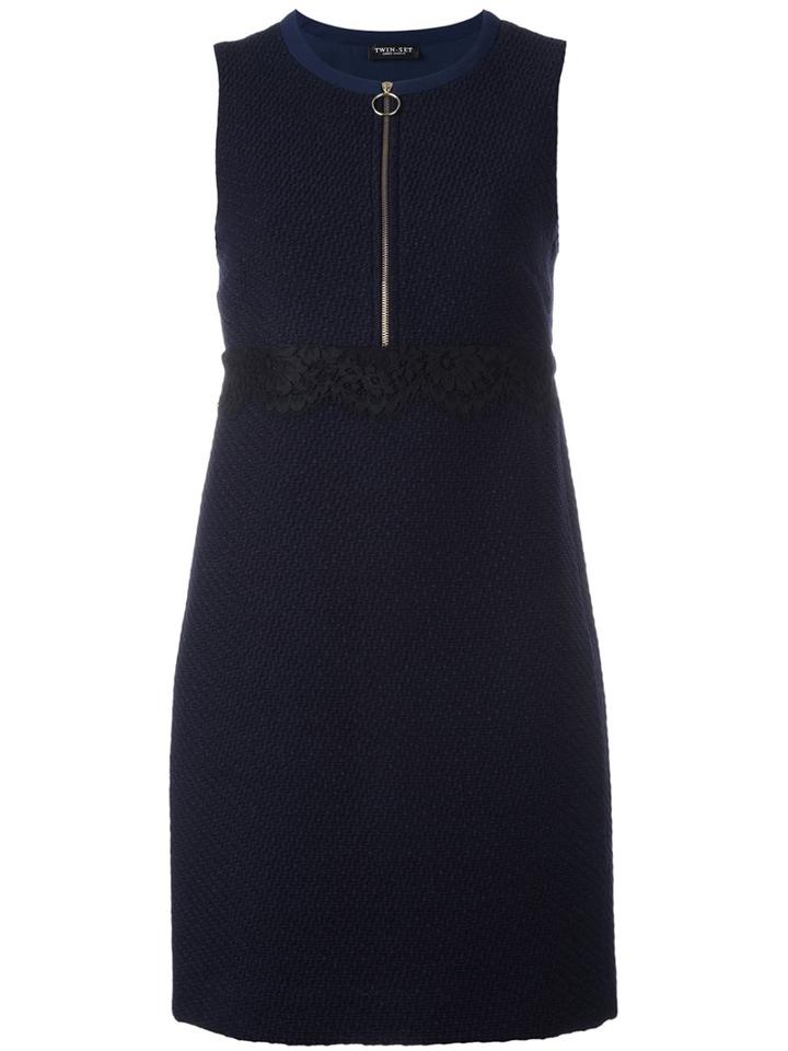 Twin-set Lace Trim Shift Dress