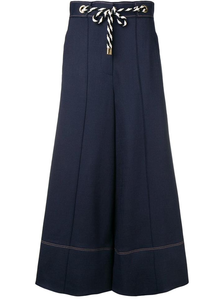 Peter Pilotto Textured Stretch Culottes - Blue