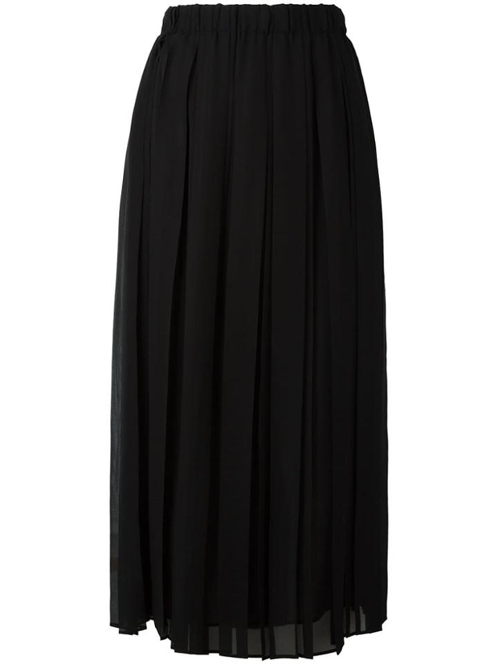 Gucci Vintage Pleated Midi Skirt - Black
