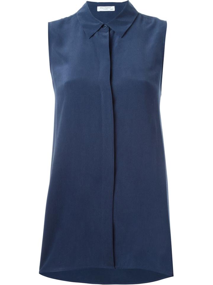 Equipment Milla Sleeveless Shirt, Women's, Size: M, Blue, Silk