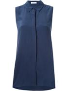 Equipment Milla Sleeveless Shirt, Women's, Size: M, Blue, Silk