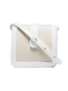 Complét White Jade Leather Trim Canvas Cross Body Bag