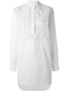 Valentino Lace Panel Tunic, Women's, Size: 42, White, Cotton/silk