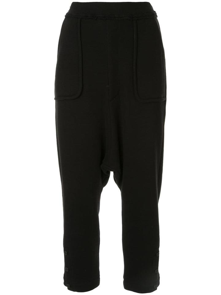 Yohji Yamamoto Drop Crotch Joggers - Black