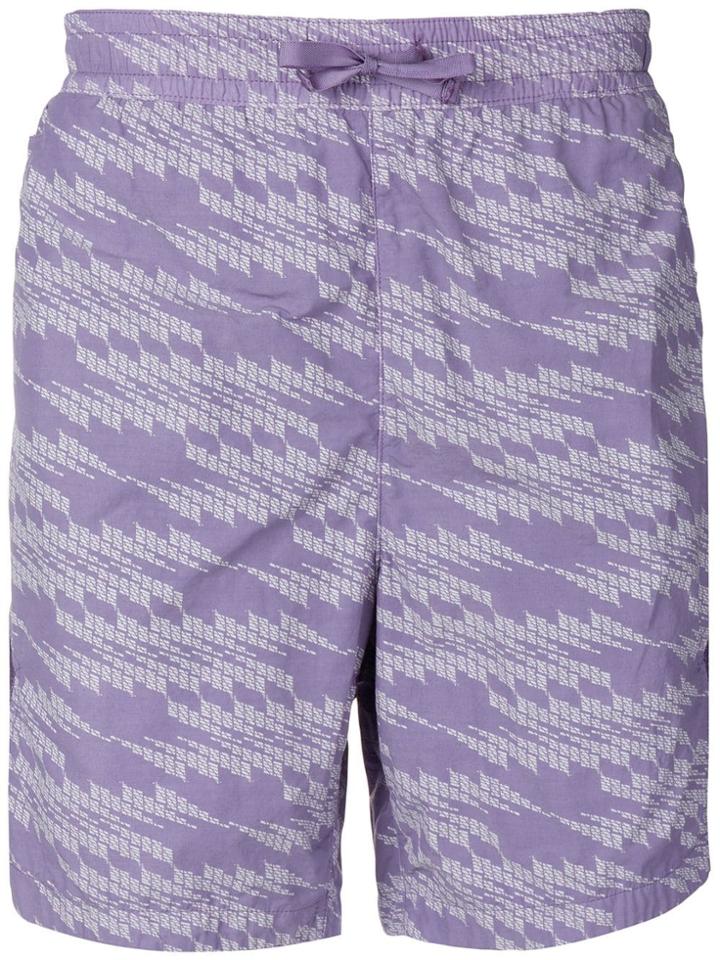 Stone Island Shadow Project Geometric Print Swim Shorts - Purple