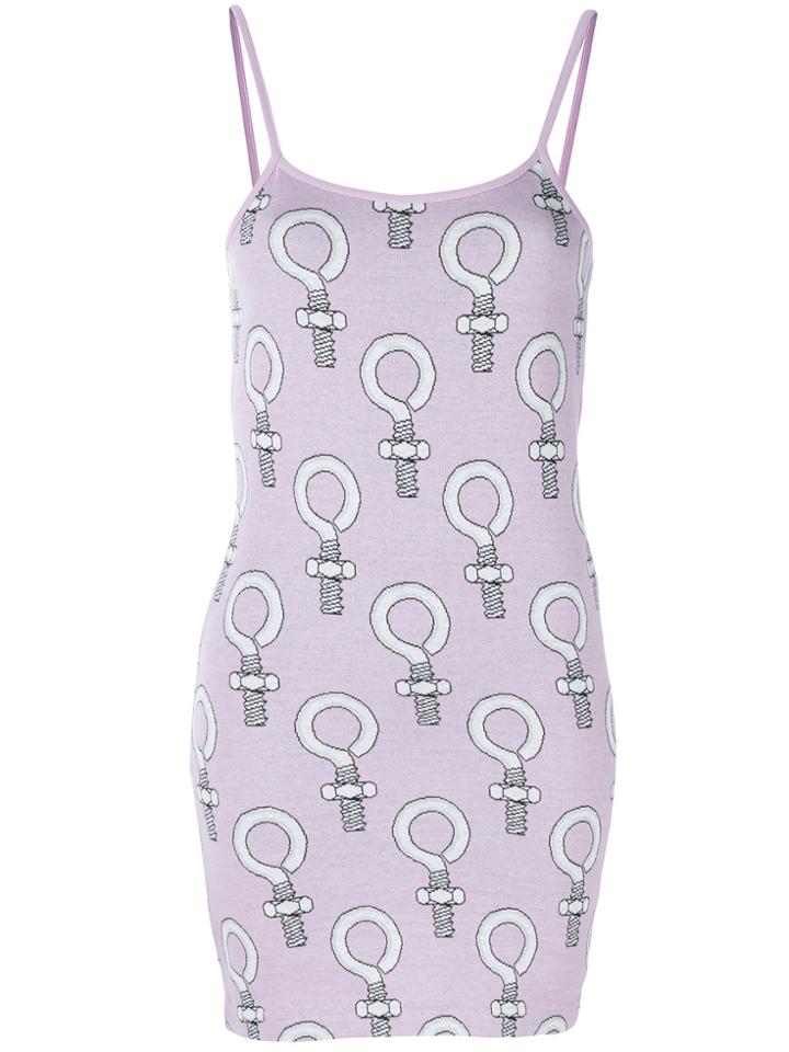 Mademe Jaquard Dress - Pink & Purple