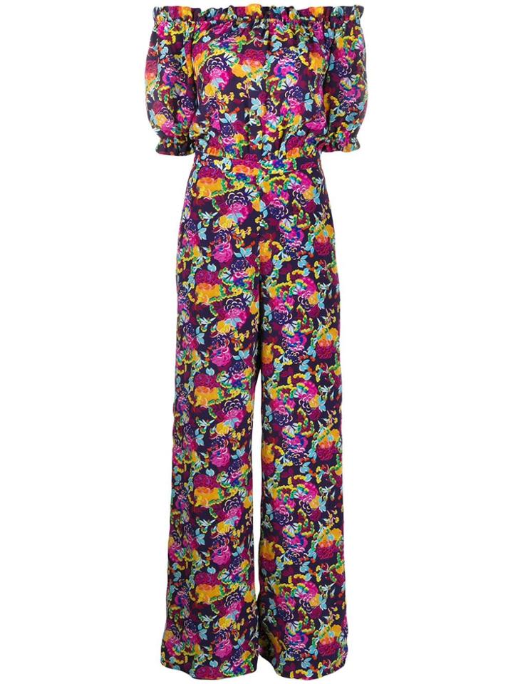 Saloni Juli Printed Jumpsuit - Purple