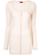 Des Prés Ribbed Mid-length Cardigan - Neutrals