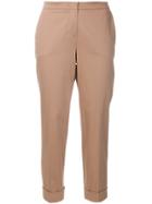Fabiana Filippi Cropped Trousers - Brown