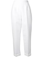 Delpozo Classic Tapered Trousers - White