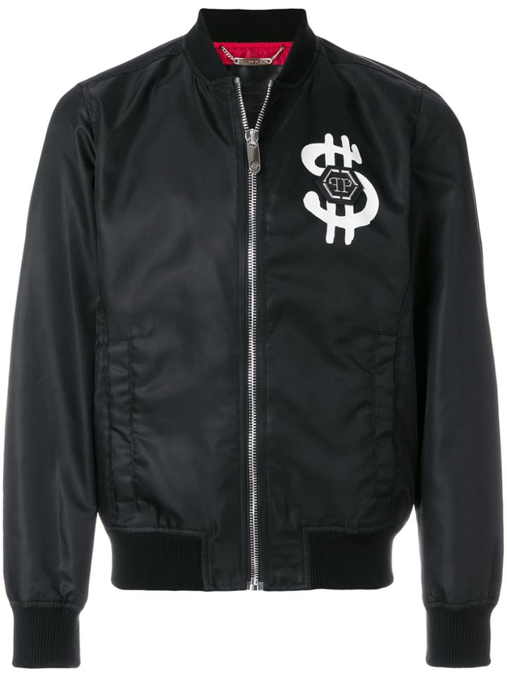 Philipp Plein Dollars Bomber Jacket - Black