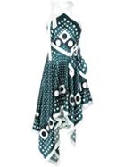 Monse - Halter Handkerchief Dress - Women - Silk/spandex/elastane - 4, Green, Silk/spandex/elastane