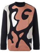 System Homme Abstract Print Sweatshirt, Men's, Size: Medium, Black, Cotton/rayon