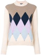 Ballantyne Triangular Knit Sweater - Nude & Neutrals