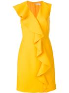 Emilio Pucci Frill Detail Fitted Dress - Yellow & Orange