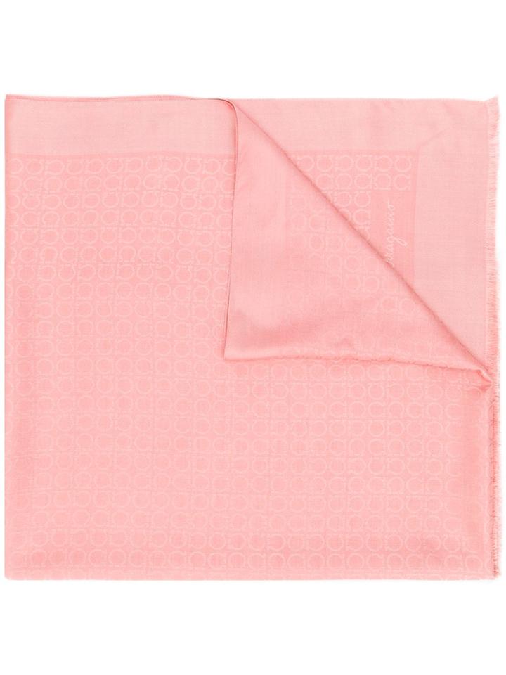 Salvatore Ferragamo Gancini Logo Scarf - Pink