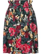 Sonia Rykiel Floral Print Skirt, Women's, Size: 38, Black, Viscose