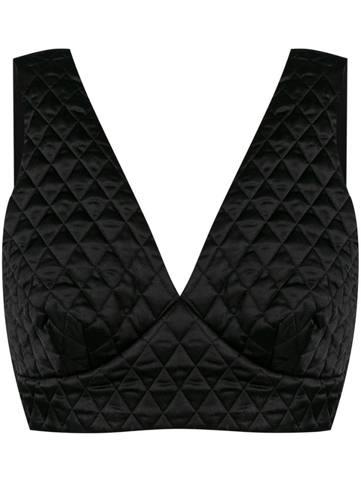 Emilio Pucci Quilted Crop Top - Black