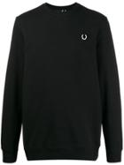 Raf Simons X Fred Perry Laurel Detail Sweatshirt - Black