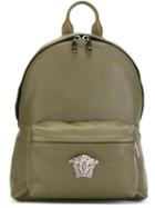 Versace Medusa Backpack, Green, Leather/viscose/polyamide