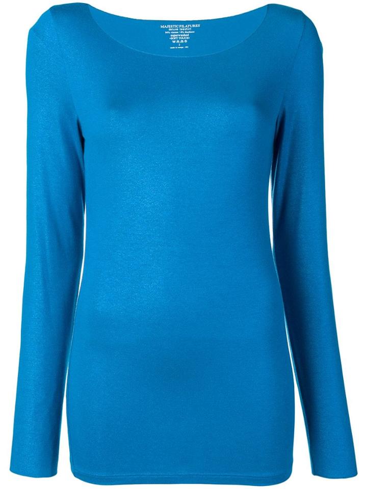 Majestic Filatures Long-sleeve Fitted Sweater - Blue