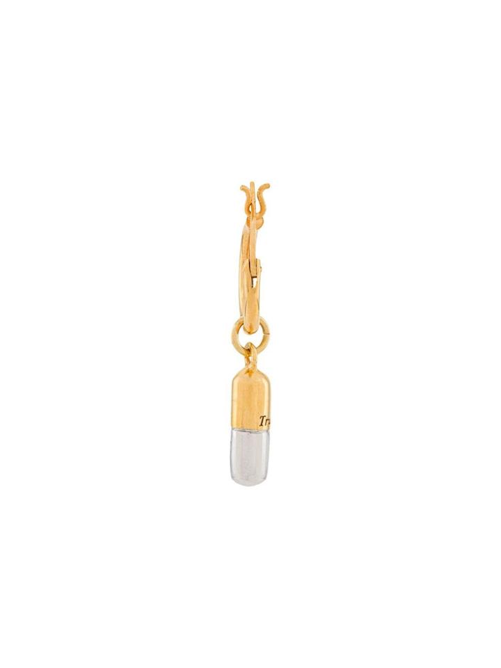 True Rocks Pill Hoop Earrings - Gold