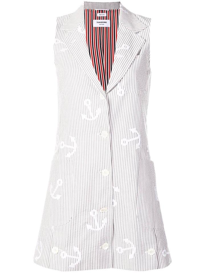 Thom Browne Anchor Embroidery Deconstructed Dress - Grey