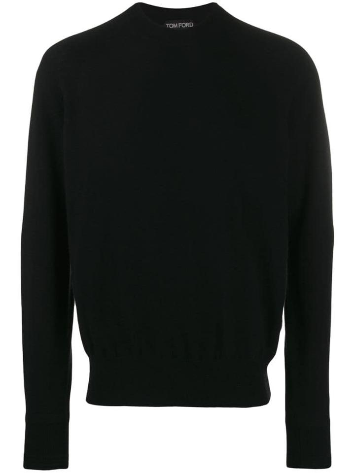 Tom Ford Crew Neck Knitted Jumper - Black