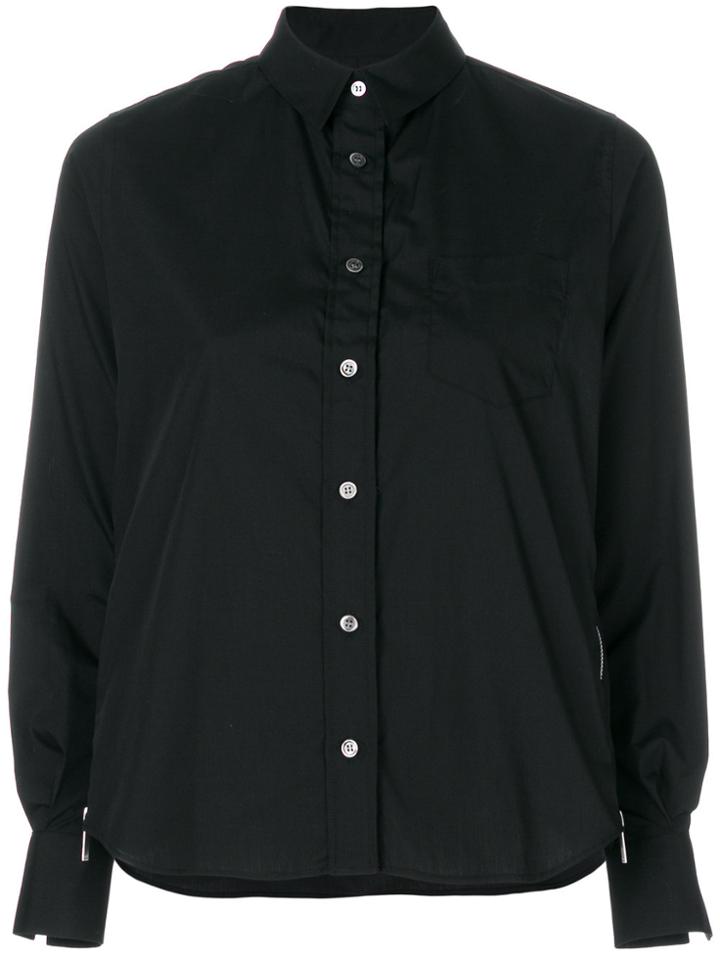 Sacai Zip Vented Shirt - Black
