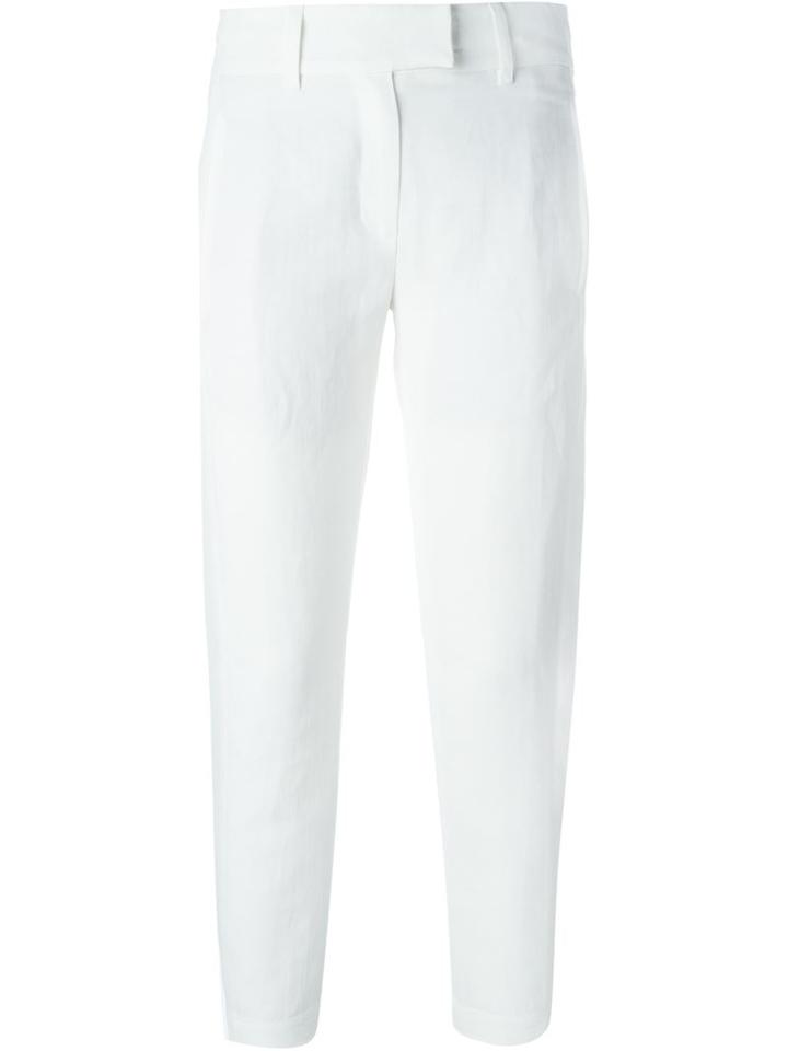 Ann Demeulemeester 'keating' Trousers, Women's, Size: 38, White, Nylon/linen/flax/cotton/viscose