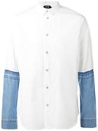 No21 Denim Sleeves Shirt - White