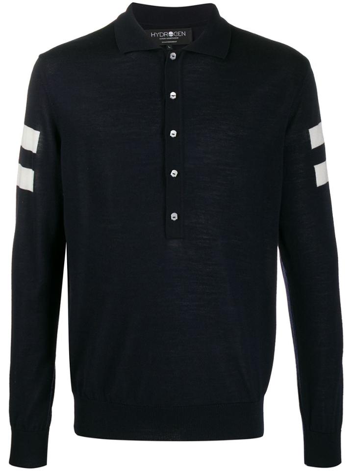 Hydrogen Long-sleeve Polo Shirt - Blue