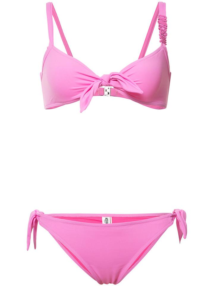 Moschino Bow Bikini Set, Women's, Size: 1, Pink/purple, Spandex/elastane/polyamide