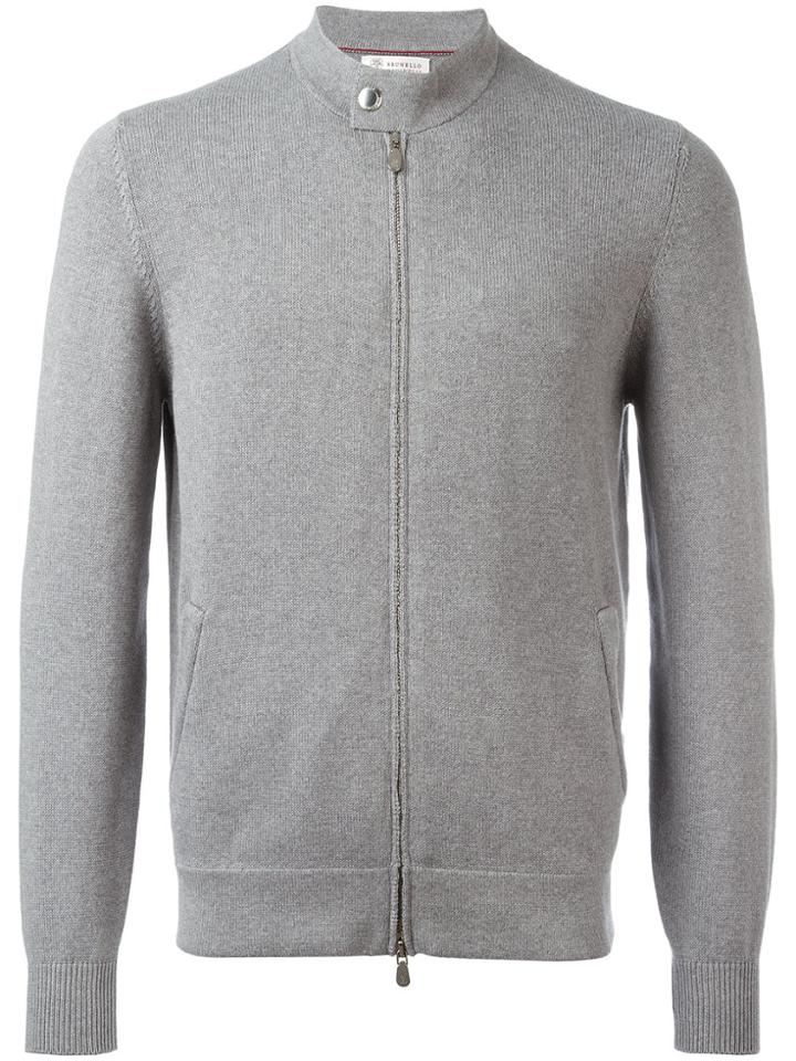 Brunello Cucinelli Zipped Jacket - Grey