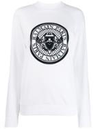 Balmain Medallion Logo Sweatshirt - White