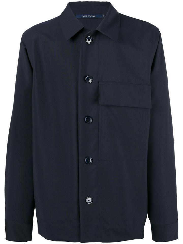 Sofie D'hoore Shirt Jacket, Men's, Size: 48, Black, Wool