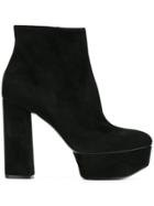 Casadei Platform Heel Ankle Boots - Black