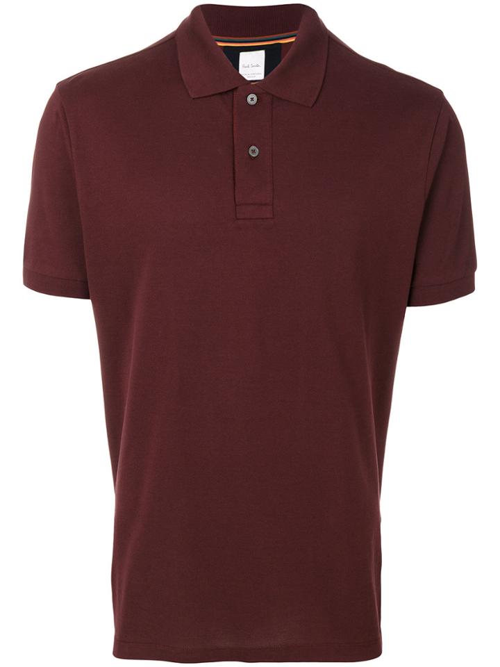 Paul Smith Striped Detail Polo Shirt - Red