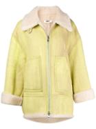 Mm6 Maison Margiela Shearling Coat - Yellow