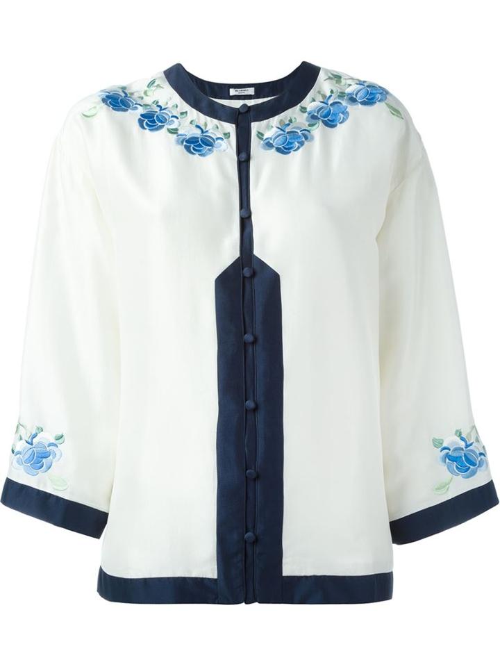 Vilshenko Rose Embroidered Blouse