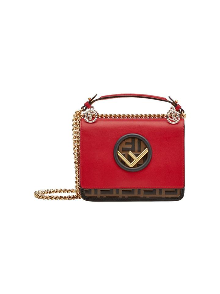 Fendi Small Kan I F Shoulder Bag - Red