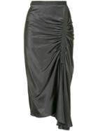 Christopher Esber Gathered Side Pencil Skirt - Grey