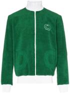 Casablanca Terry Zip-up Fleecy Bomber Jacket - Green