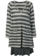 Twin-set Striped Knitted Dress - Grey